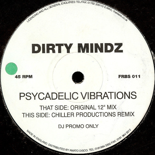 Dirty Mindz : Psychedelic Vibrations (12", Promo)