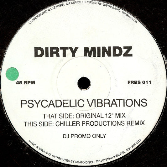 Dirty Mindz : Psychedelic Vibrations (12", Promo)