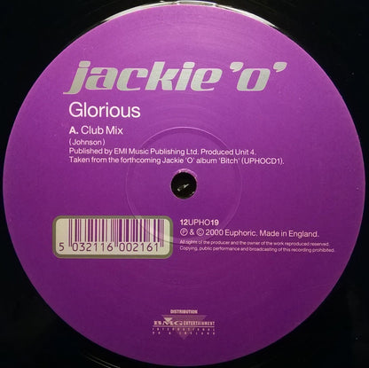 Jackie 'O' : Glorious / Wonderwall 2000 (12")
