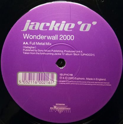 Jackie 'O' : Glorious / Wonderwall 2000 (12")