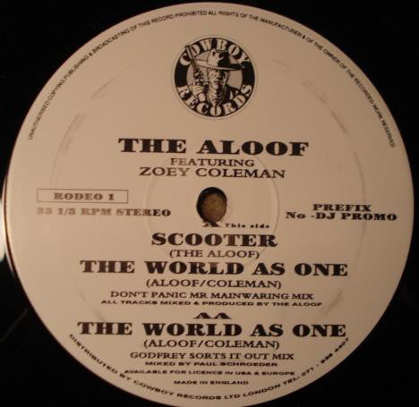 The Aloof Featuring Zoey Coleman : Scooter / The World As One (12", Promo)