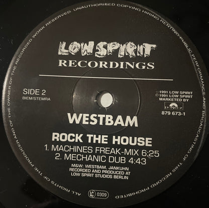 WestBam : Rock The House (12")