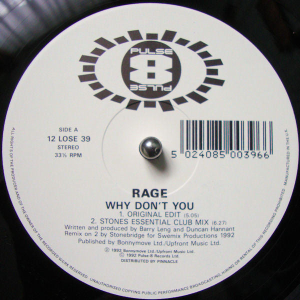 Rage : Why Don't You (12")