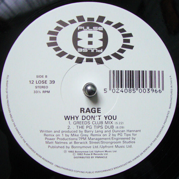 Rage : Why Don't You (12")