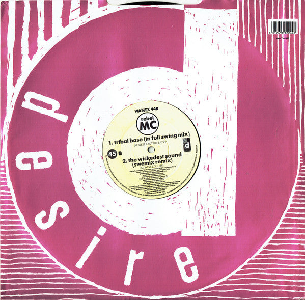 Rebel MC : Tribal Base (Tribal Remixes) (12", Single)