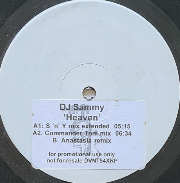 DJ Sammy : Heaven (12", Promo, W/Lbl, Sti)