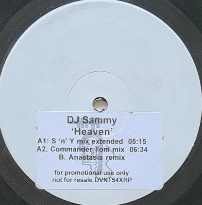 DJ Sammy : Heaven (12", Promo, W/Lbl, Sti)