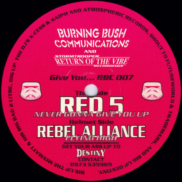 Buy Red 5 : Never Gonna Give You Up / Flying High (12