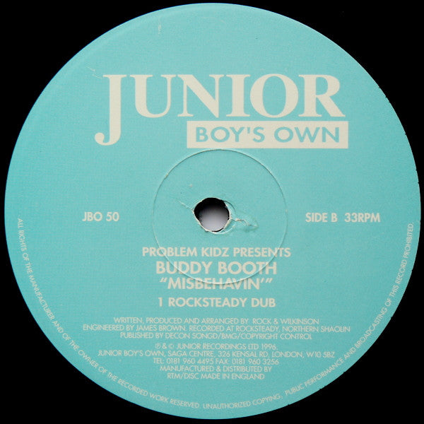 Problem Kidz* Presents Buddy Booth : Misbehavin' (12")