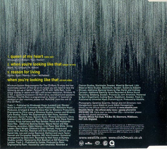 Westlife : Queen Of My Heart (CD, Single, Enh, CD1)