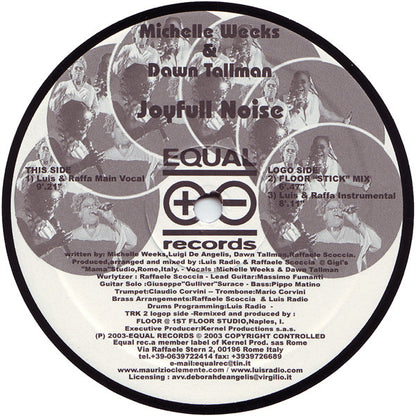 Michelle Weeks & Dawn Tallman : Joyfull Noise (12")