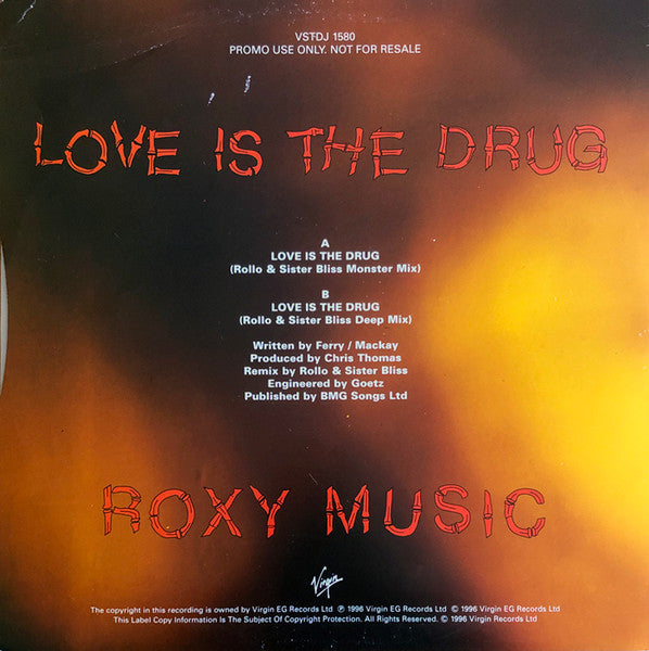 Roxy Music : Love Is The Drug (12", Promo)