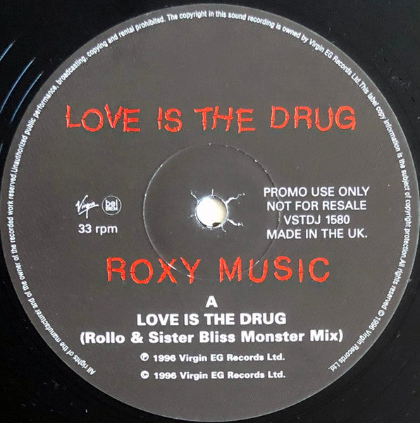 Roxy Music : Love Is The Drug (12", Promo)