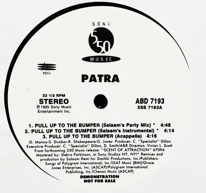 Patra : Pull Up To The Bumper (12", Single, Promo)
