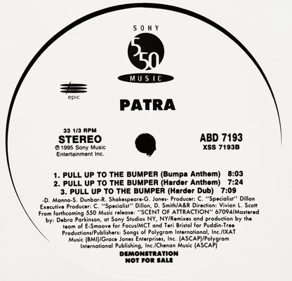 Patra : Pull Up To The Bumper (12", Single, Promo)