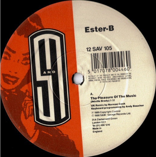 Ester B : The Pleasure Of The Music (The Norman Cook Re-Mix) (12")