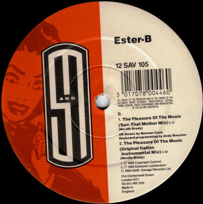 Ester B : The Pleasure Of The Music (The Norman Cook Re-Mix) (12")