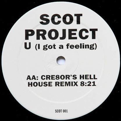 Scot Project* : U (I Got A Feeling) (12", Advance)