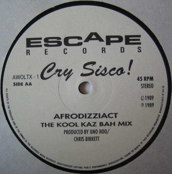 Cry Sisco! : Afro Dizzi Act (Paul Oakenfold's Raid Mix) (12")