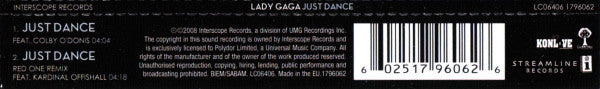 Lady Gaga : Just Dance (CD, Single)