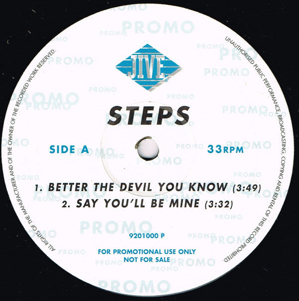 Steps : Better The Devil You Know (12", Promo)