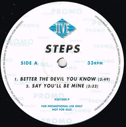 Steps : Better The Devil You Know (12", Promo)