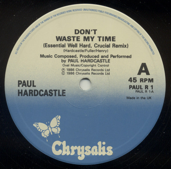 Paul Hardcastle Featuring Carol Kenyon : Don't Waste My Time (Essential Well-Hard Crucial Remix) (12", Single)