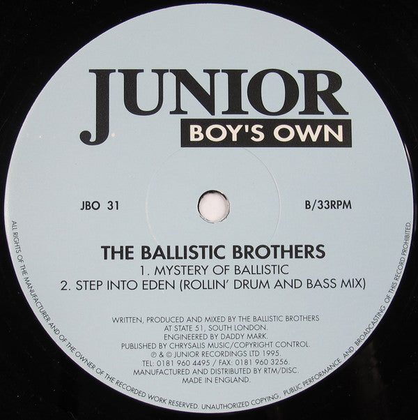 The Ballistic Brothers* : I'll Fly Away (12")