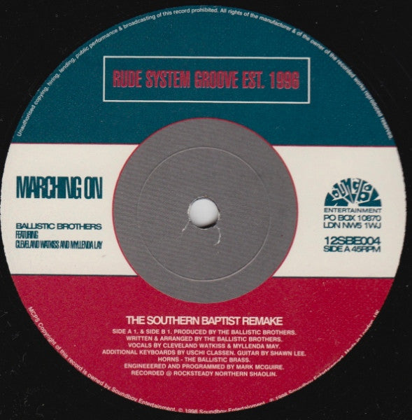 Ballistic Brothers Featuring Cleveland Watkiss & Myllenda Lay : Marching On (12")