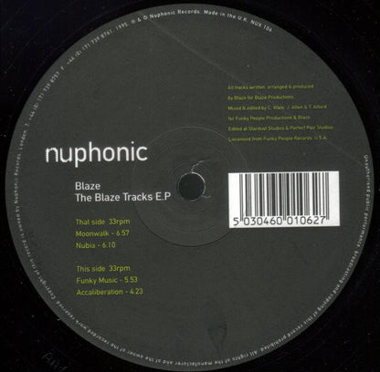 Blaze : The Blaze Tracks E.P. (12", EP)
