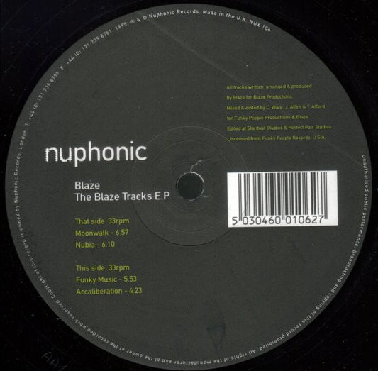 Blaze : The Blaze Tracks E.P. (12", EP)