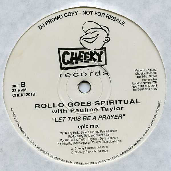 Rollo Goes Spiritual With Pauline Taylor : Let This Be A Prayer (2x12", Promo)