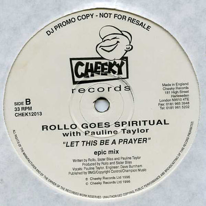 Rollo Goes Spiritual With Pauline Taylor : Let This Be A Prayer (2x12", Promo)