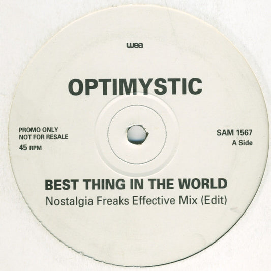 Optimystic (2) : Best Thing In The World (Mixes By Nostalgia Freaks) (12", Promo)
