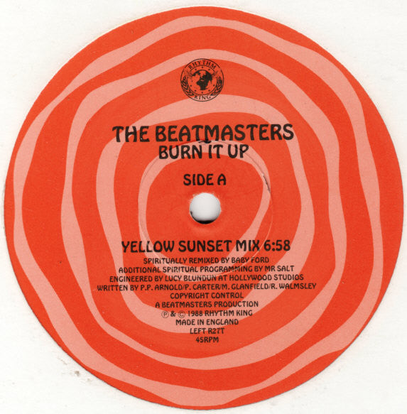 The Beatmasters : Burn It Up (Limited Remix) (12")