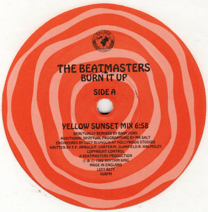 The Beatmasters : Burn It Up (Limited Remix) (12")