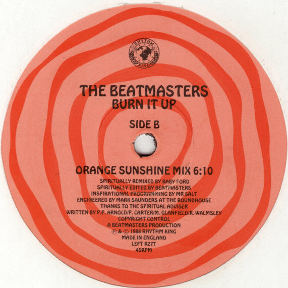 The Beatmasters : Burn It Up (Limited Remix) (12")