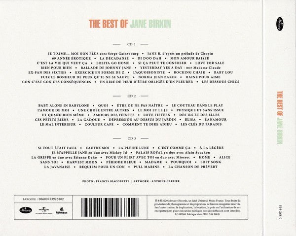 Jane Birkin : The Best Of (3xCD, Comp)
