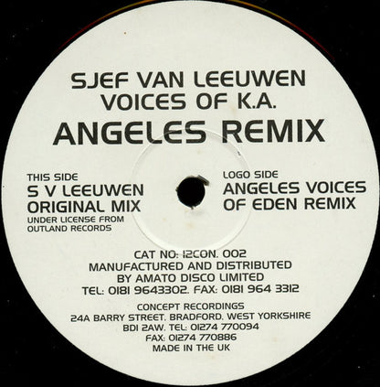 Sjef Van Leeuwen : Voices Of K.A. (Angeles Remix) (12")