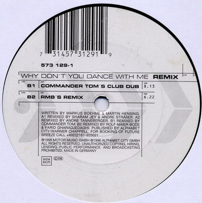 Future Breeze : Why Don't You Dance With Me (Remix) (12")
