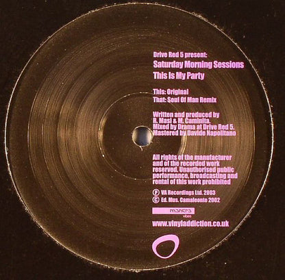 Drive Red 5 : Present: Saturday Morning Sessions - This Is My Party (12")