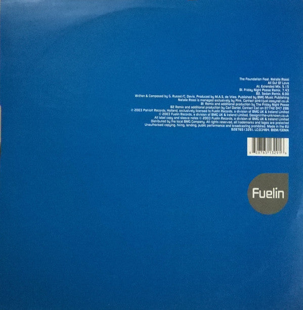 The Foundation Feat. Natalie Rossi : All Out Of Love (12")