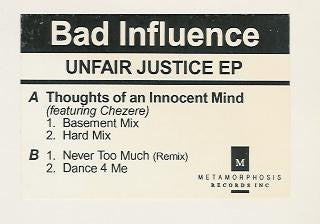 Bad Influence : Unfair Justice EP (12", EP)