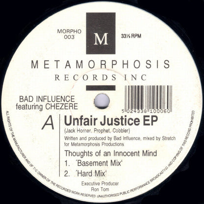 Bad Influence : Unfair Justice EP (12", EP)