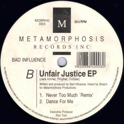 Bad Influence : Unfair Justice EP (12", EP)