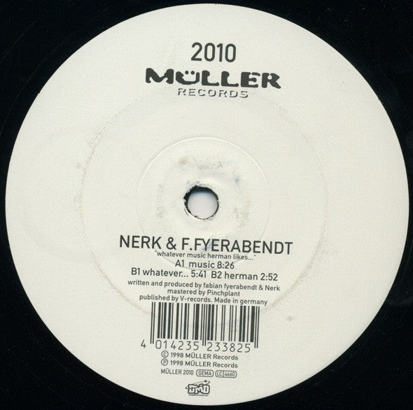 Nerk & Fabian Feyerabendt : Whatever Music Herman Likes... (12")