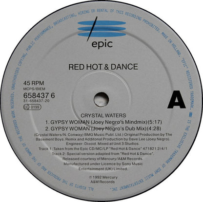 Crystal Waters / Sabrina Johnston : Gypsy Woman / Peace (12")