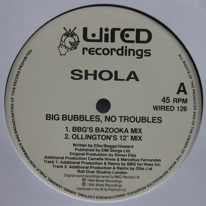Shola Phillips : Big Bubbles, No Troubles (12")