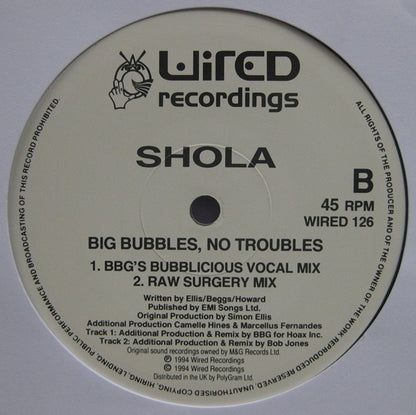 Shola Phillips : Big Bubbles, No Troubles (12")