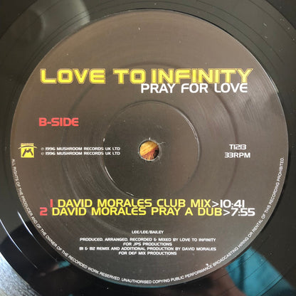 Love To Infinity : Pray For Love (12", Single)